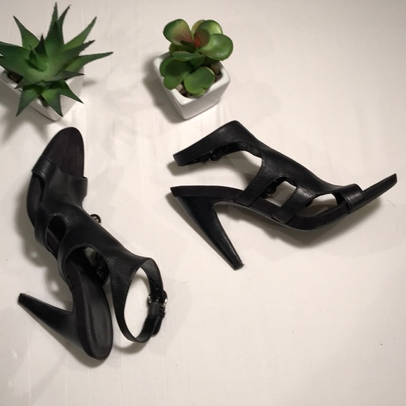 Nine West Sexy Leather 90’s Strappy Heels - Picture 2 of 4
